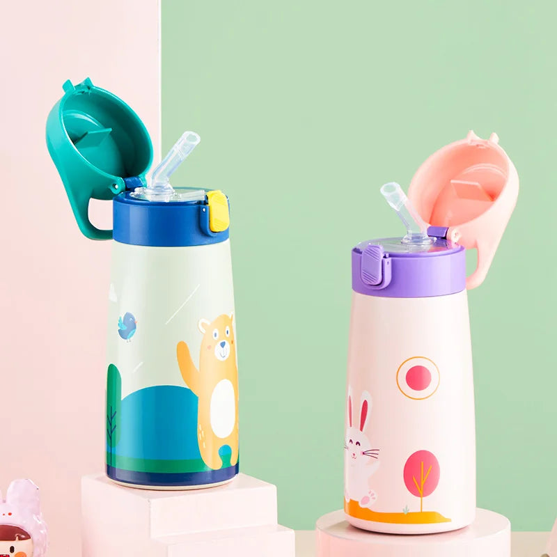 Gourde enfant isotherme avec paille