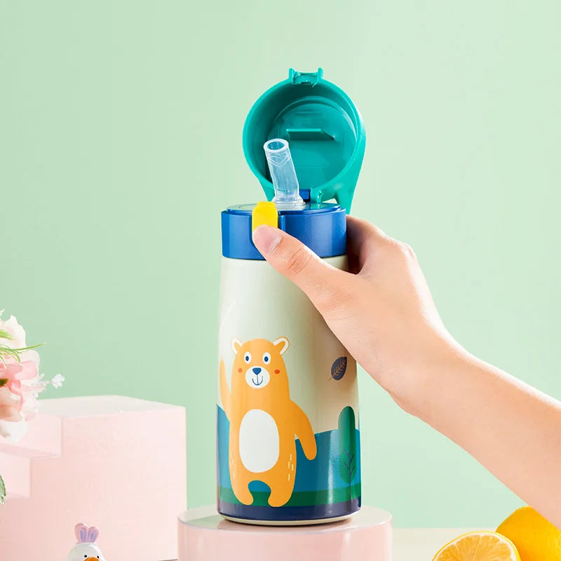 Gourde enfant isotherme avec paille