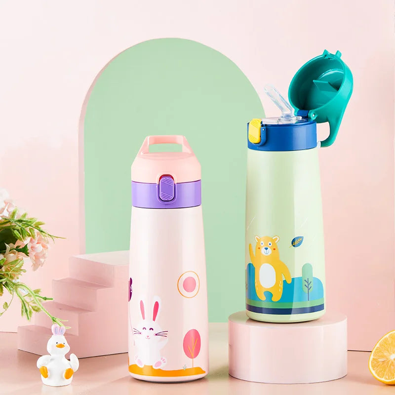 Gourde enfant isotherme avec paille